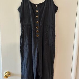 Black Button-Front Jumpsuit / overalls by known Supply